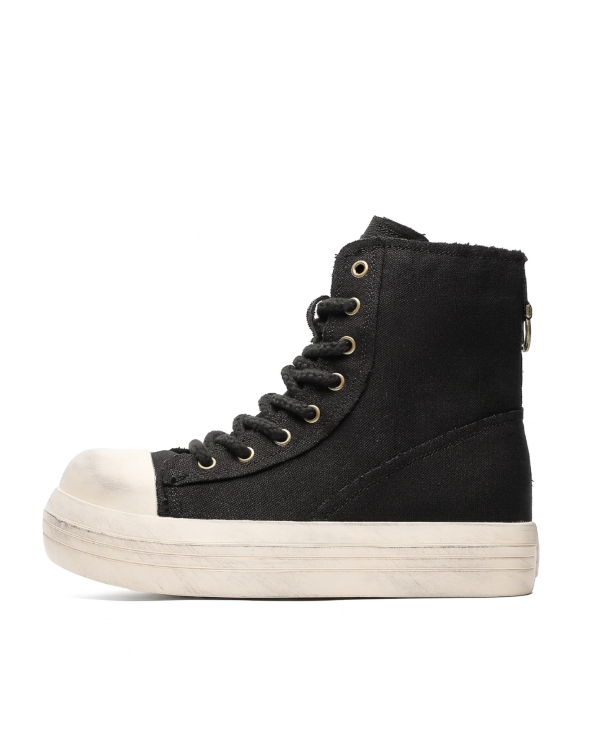 Sunjamoru Sneaker +5cm 厚底ハイカット スニーカー 黒 白 メンズ レディース
