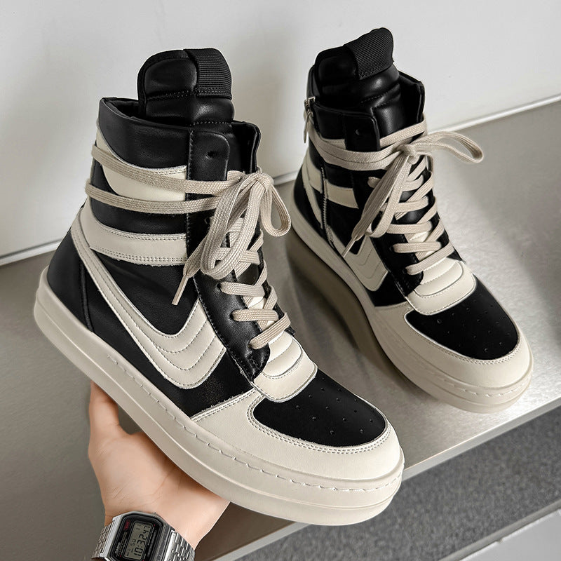 Garvik Sneaker +7cm｜厚底ハイカット スニーカー 黒 メンズ