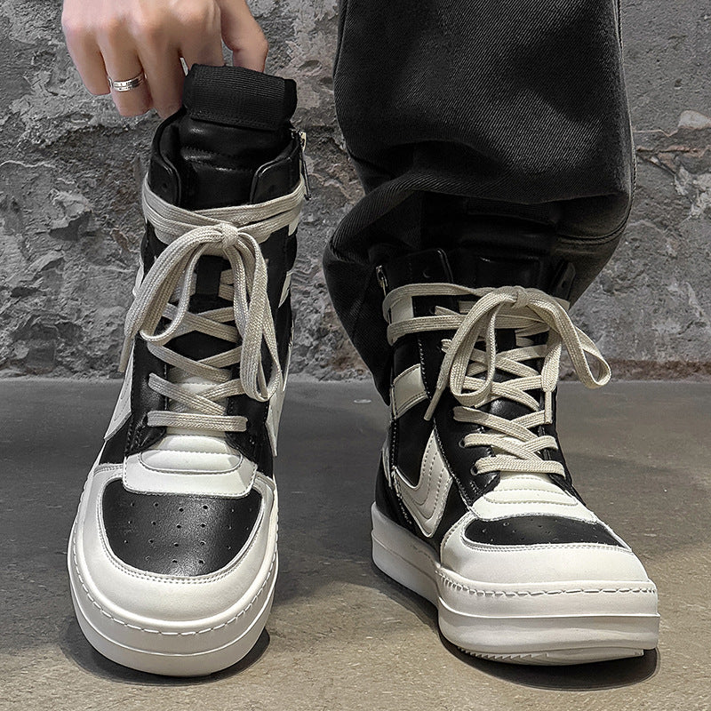 Garvik Sneaker +7cm｜厚底ハイカット スニーカー 黒 メンズ